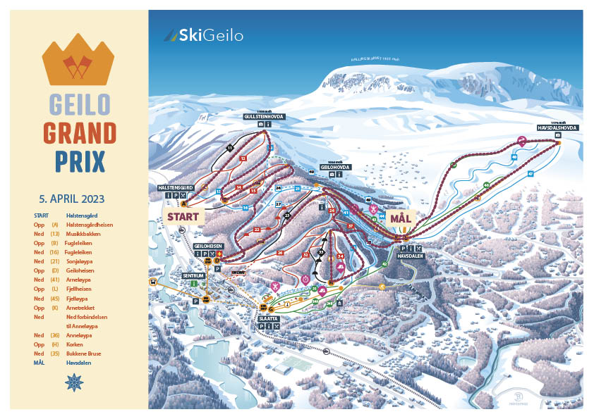 Geilo Grand Prix løypekart