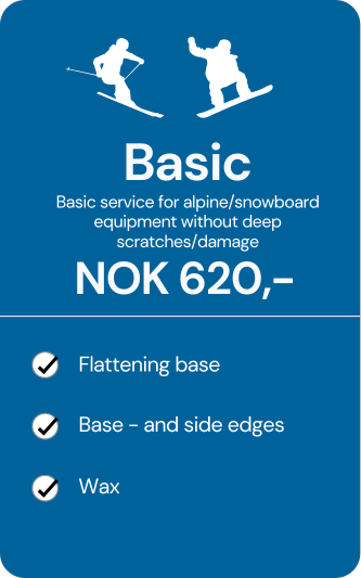 basic ski service price
