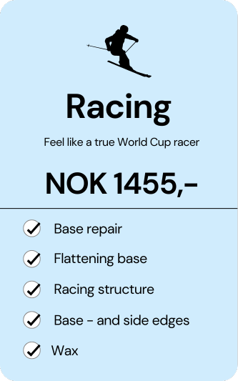 racing ski service prices