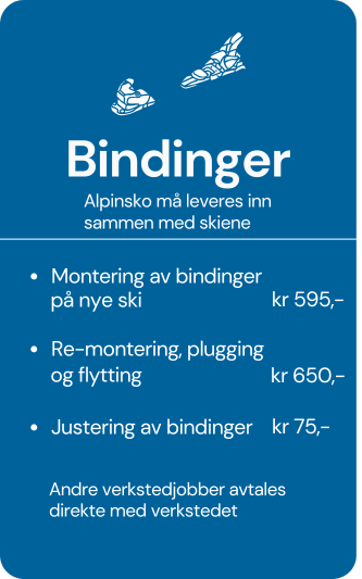 skiverksted priser