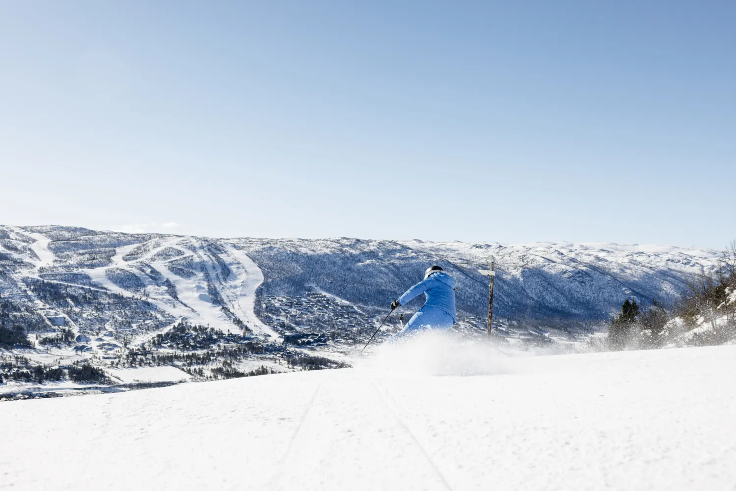 Skikjøring på Geilo med utsikt