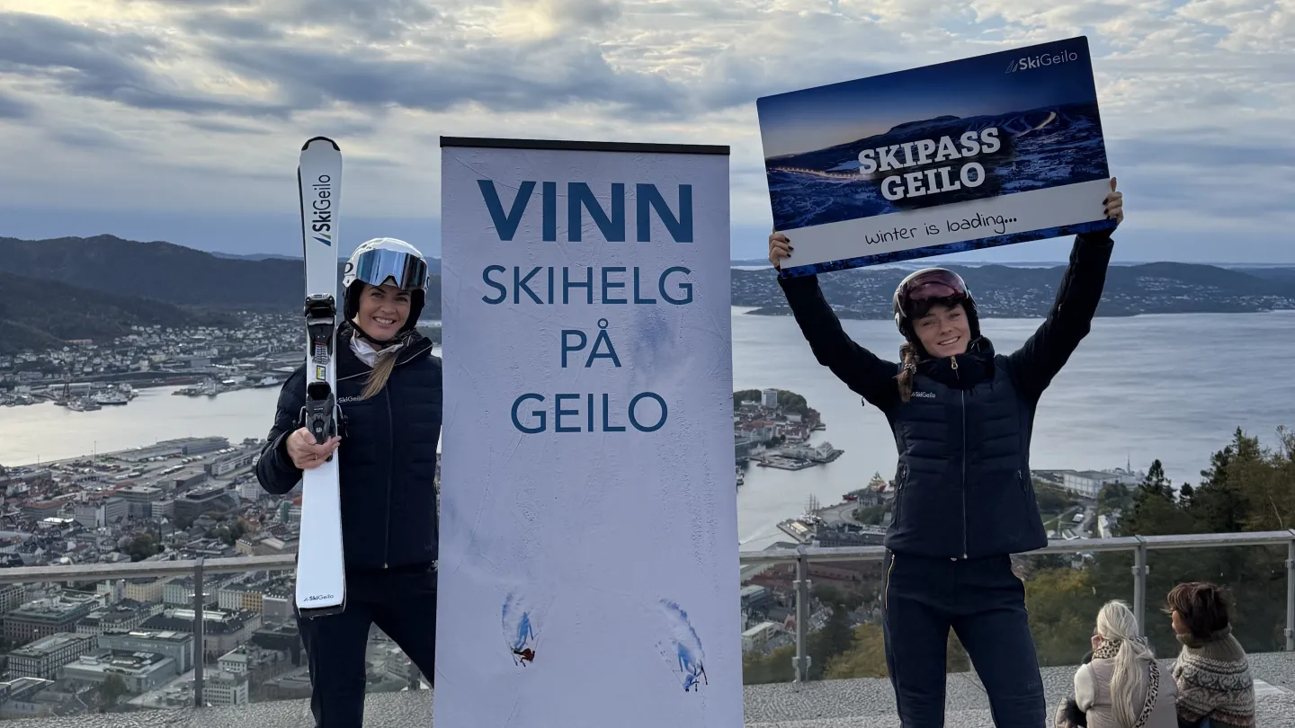 SkiGeilo City Tour - Jenter i skiklær i ulike byer med mål om å selge Geilo som destinasjon
