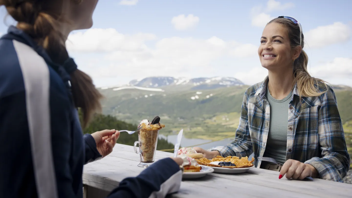 Vaffeltoppen på sommeren - ta sommerheisen opp