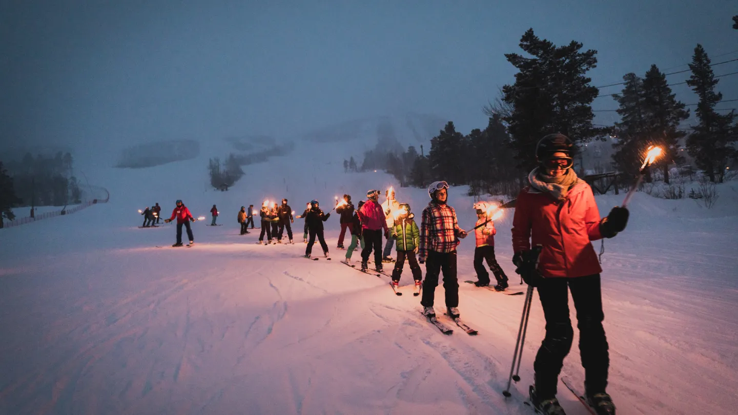 Fakkelrenn på Geilo i juleferien