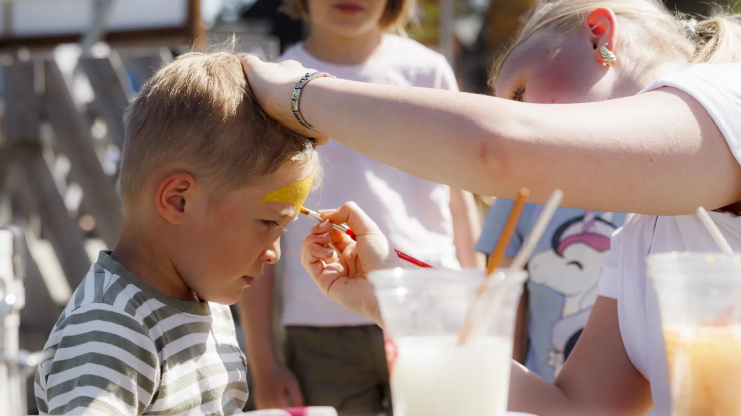 SkiGeilo Aktivitetspark for alle med ansiktsmaling