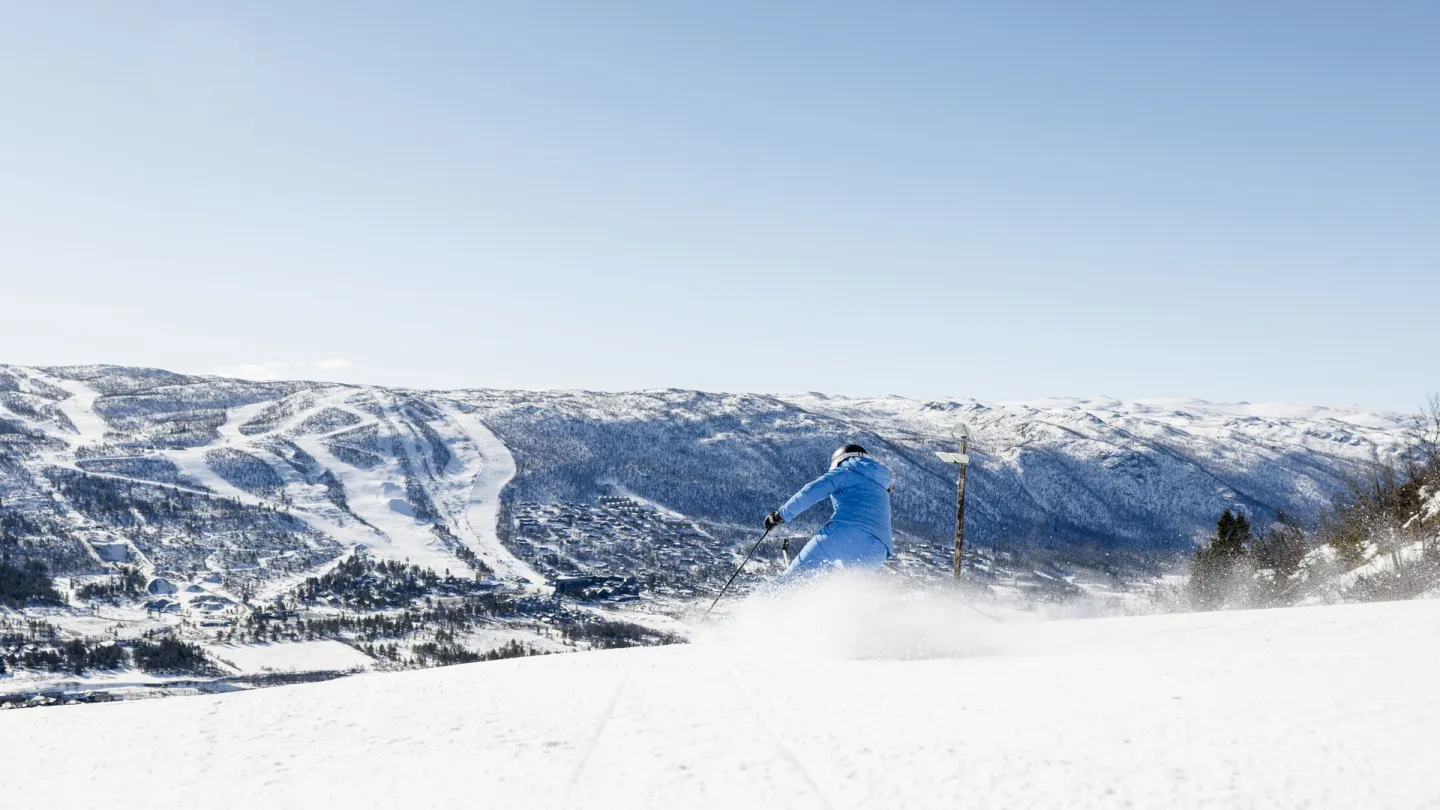 Skikjøring på Geilo med utsikt