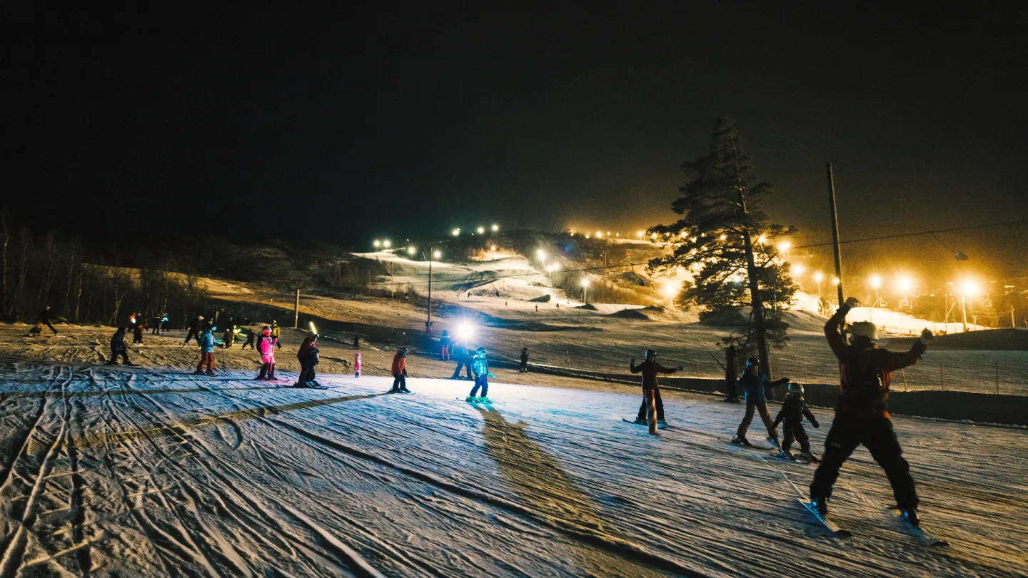Kveldskjøring på Geilo i Vestlia